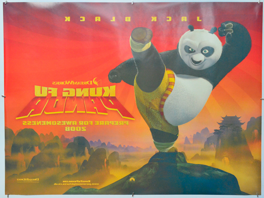 Kung Fu Panda (Back) Cinema Quad Movie Poster