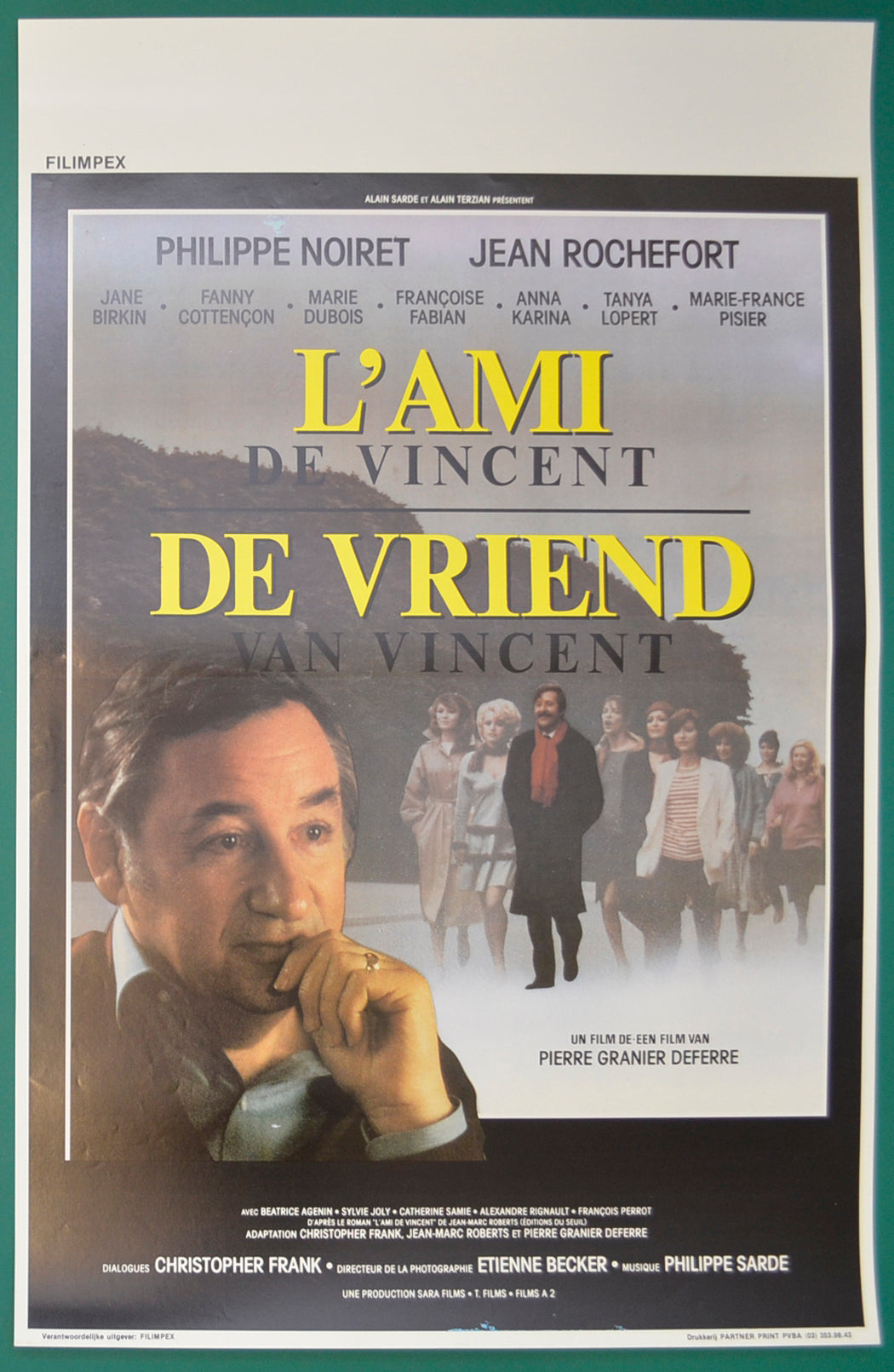 L'Ami De Vincent Original Belgian Poster - Film Poster - Movie Poster