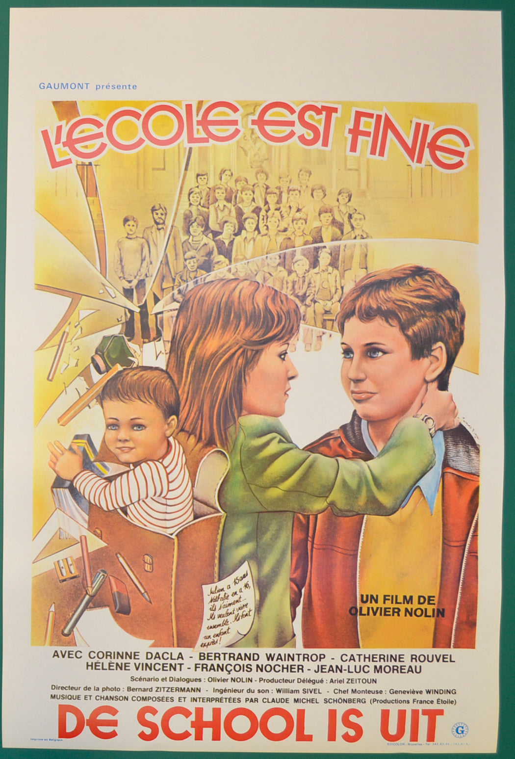 L'Ecole Est Finie Original Belgian Poster - Film Poster - Movie Poster