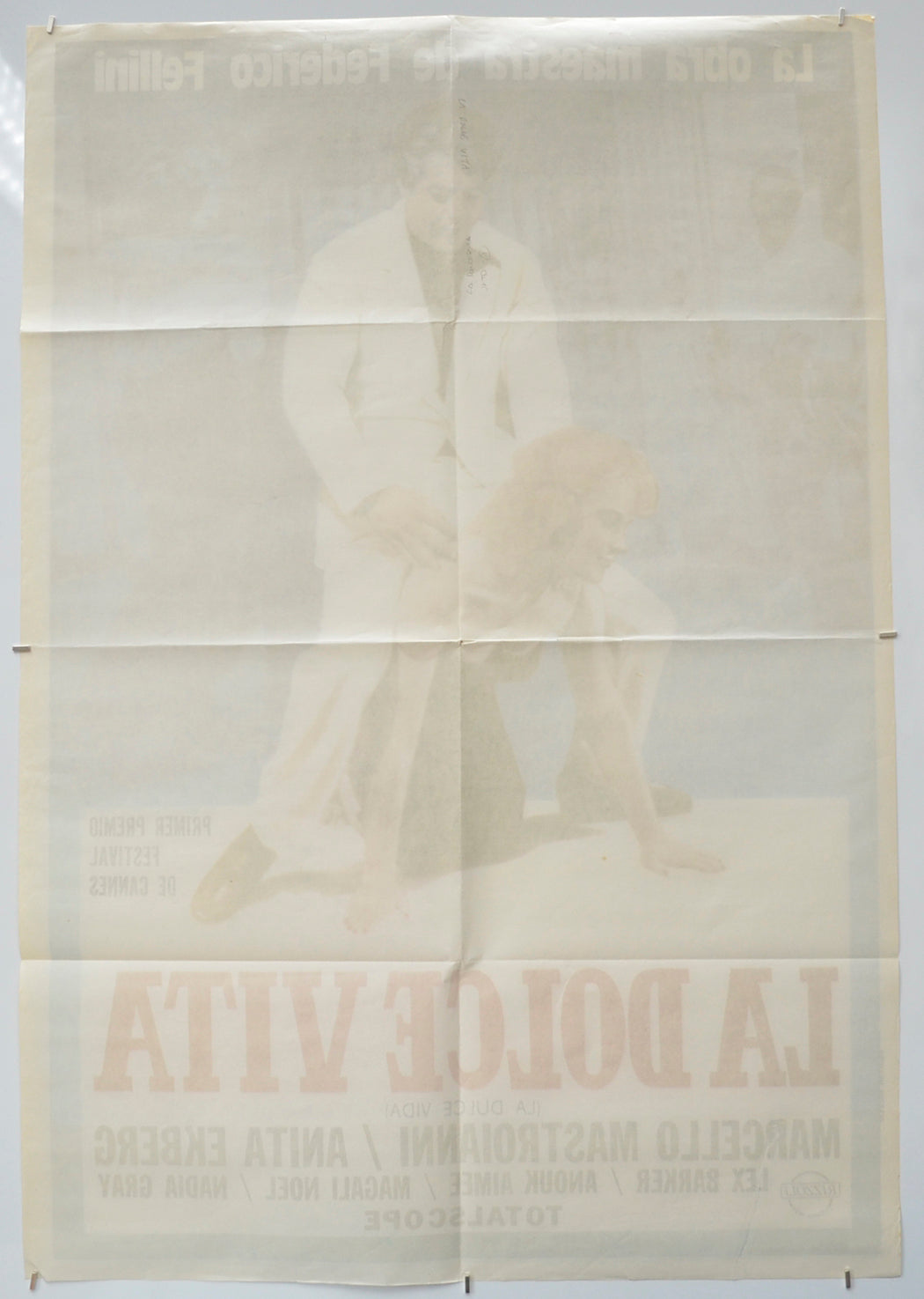 LA DOLCE VITA (Back) Cinema Argentina Movie Poster