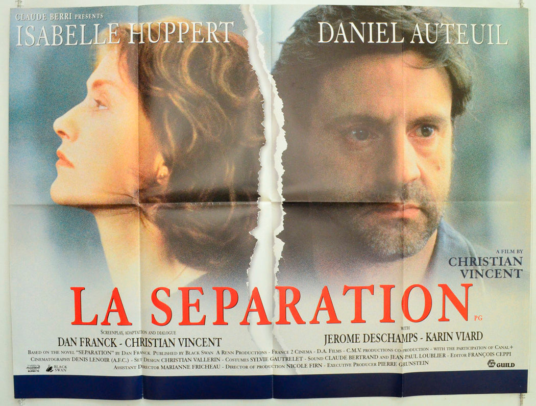 La Separation (a.k.a. The Separation) Original British Quad Poster - Film Poster - Movie Poster