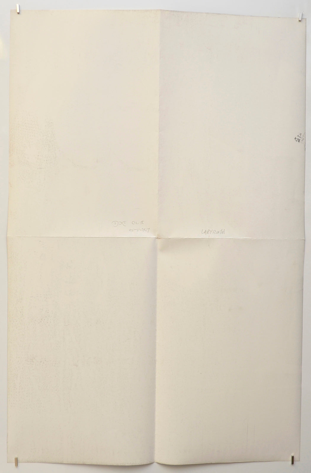 LABYRINTH (Back) Cinema Double Crown Movie Poster