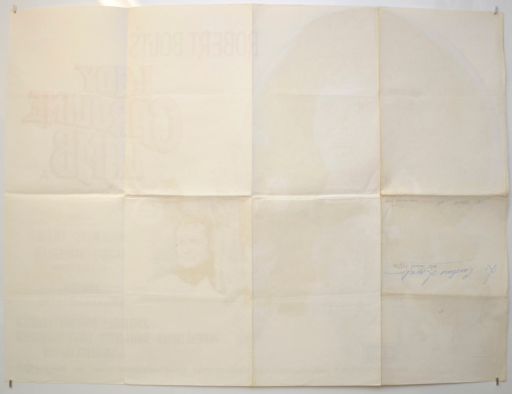 LADY CAROLINE LAMB (Back) Cinema Quad Movie Poster