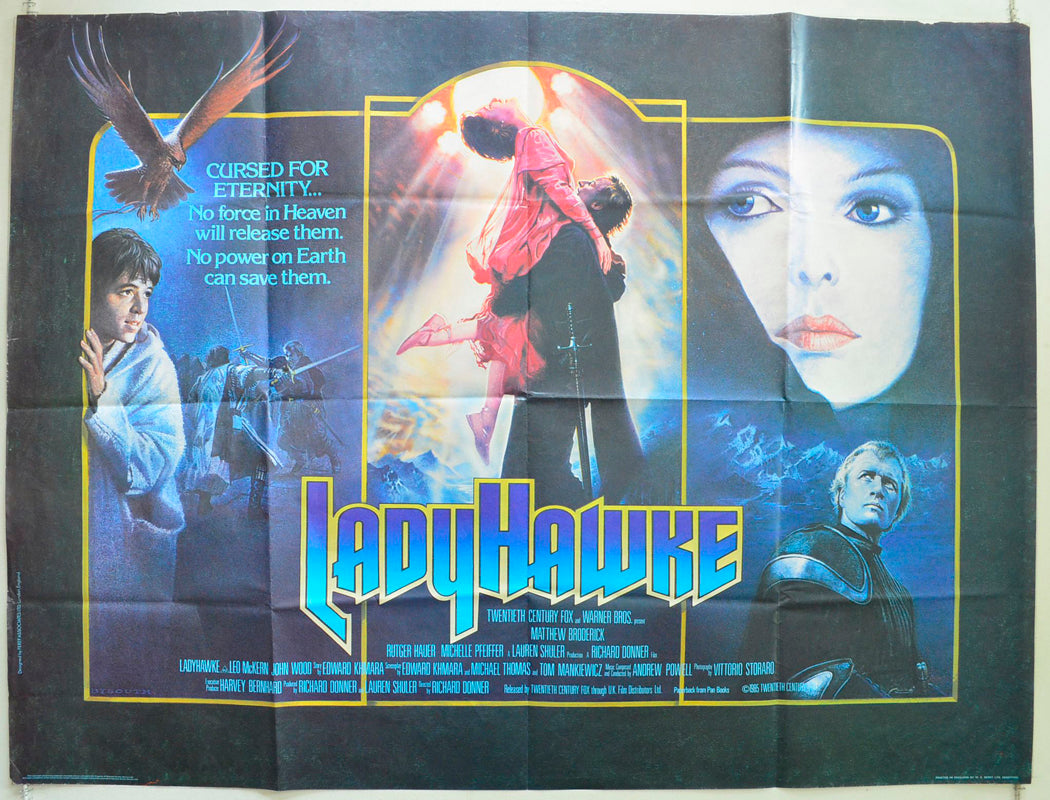 Ladyhawke Original British Quad Poster - Film Poster - Movie Poster