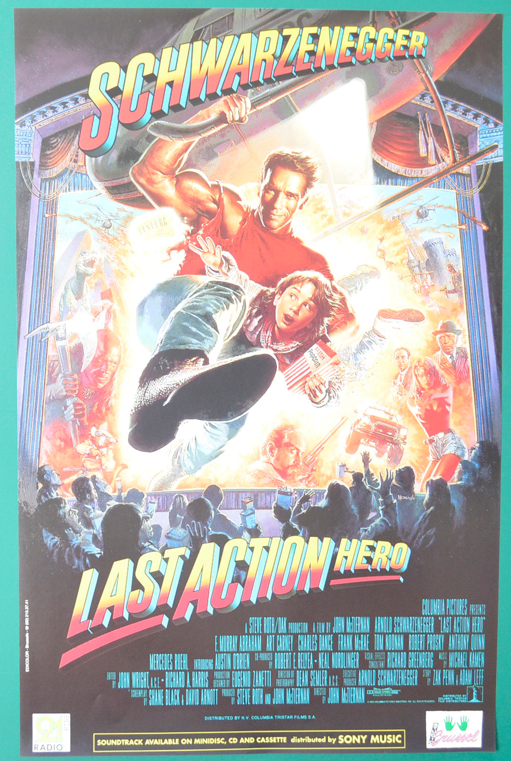 Last Action Hero Original Belgian Poster - Film Poster - Movie Poster