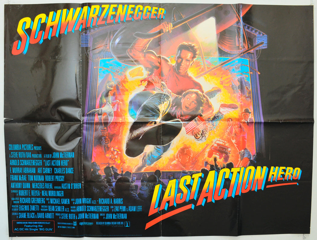 Last Action Hero Original Quad Poster - Film Poster - Movie Poster