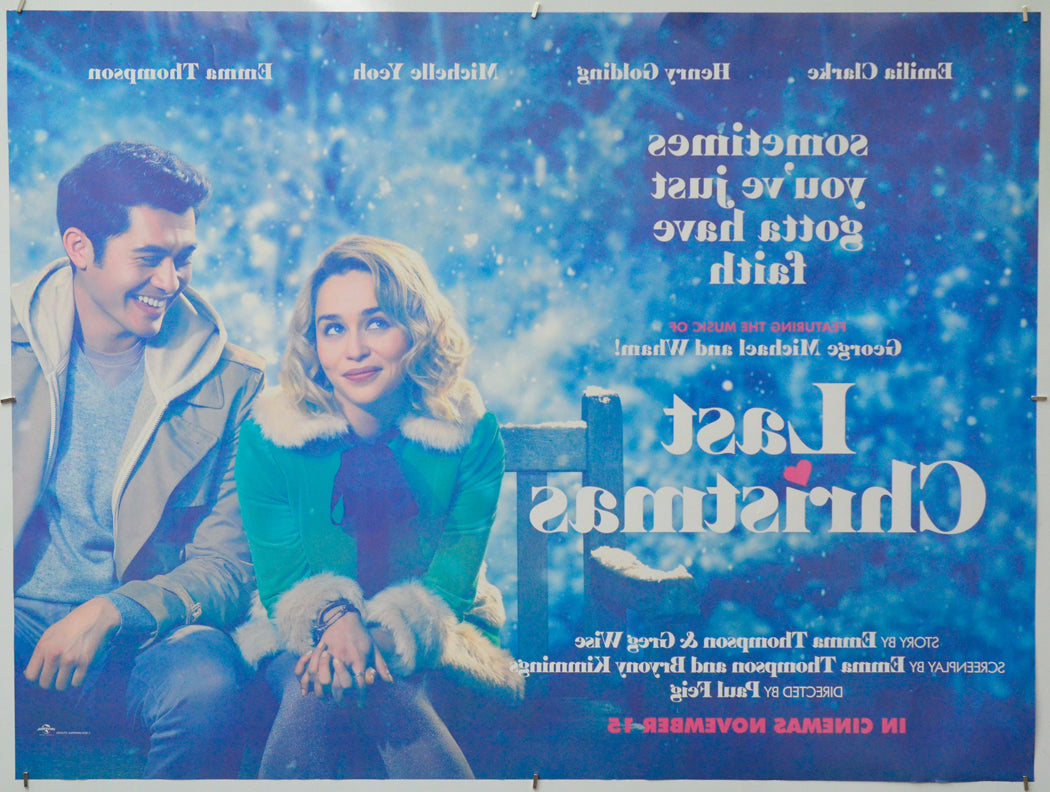 Last Christmas (Back) Cinema Quad Movie Poster