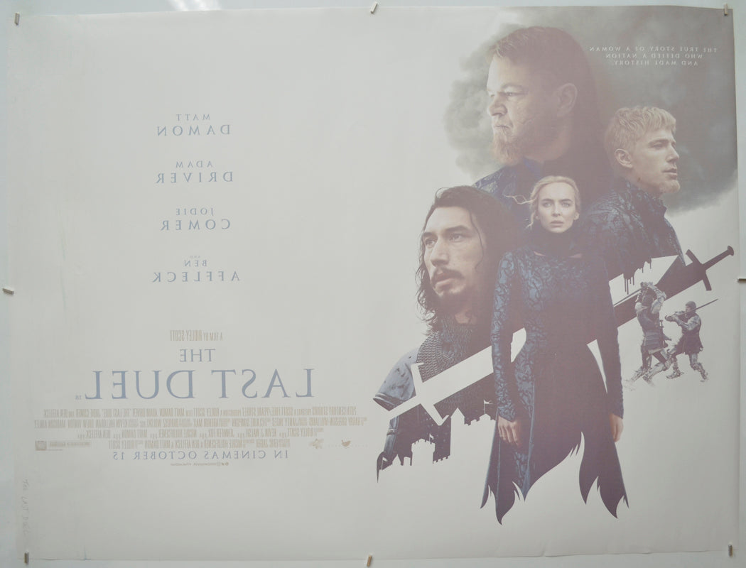 THE LAST DUEL (Back) Cinema Quad Movie Poster