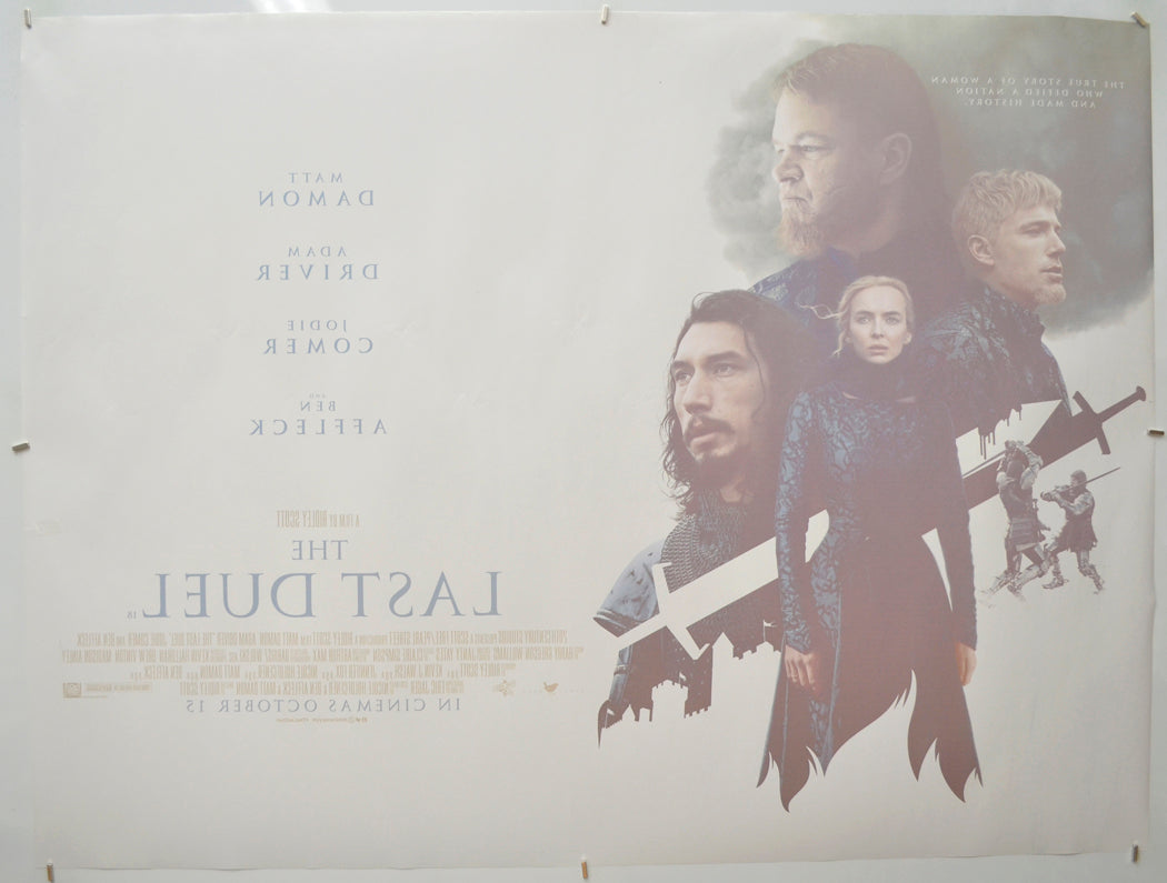 THE LAST DUEL (Back) Cinema Quad Movie Poster