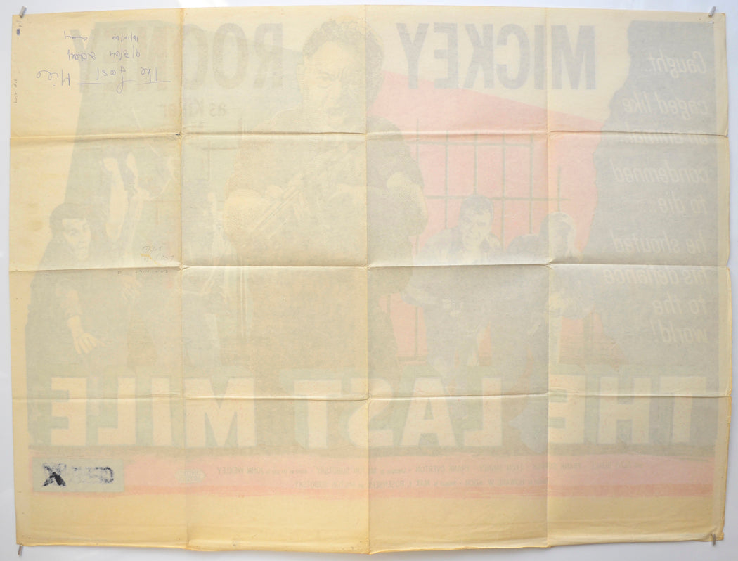 THE LAST MILE (Back) Cinema Quad Movie Poster