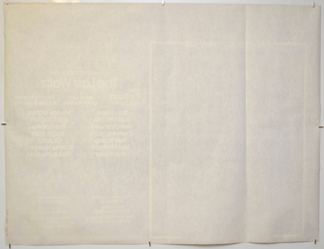 THE LAST WALTZ (Back) Cinema Quad Movie Poster