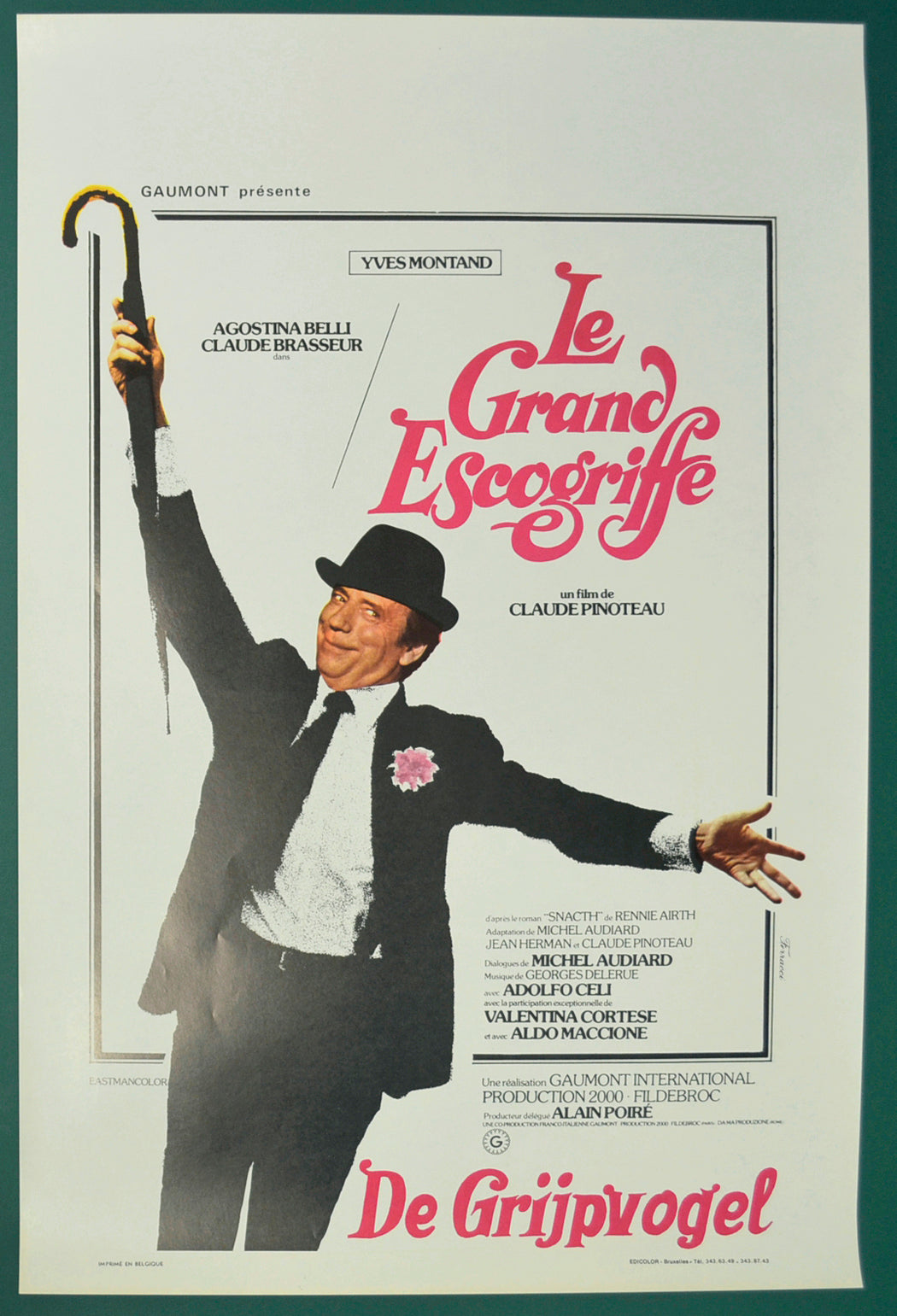 Le Grand Escogriffe (a.k.a. The Big Operator) Original Belgian Poster - Film Poster - Movie Poster