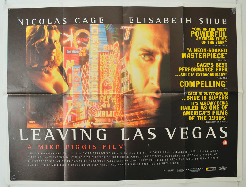 Leaving Las Vegas Original Quad Poster - Film Poster - Movie Poster