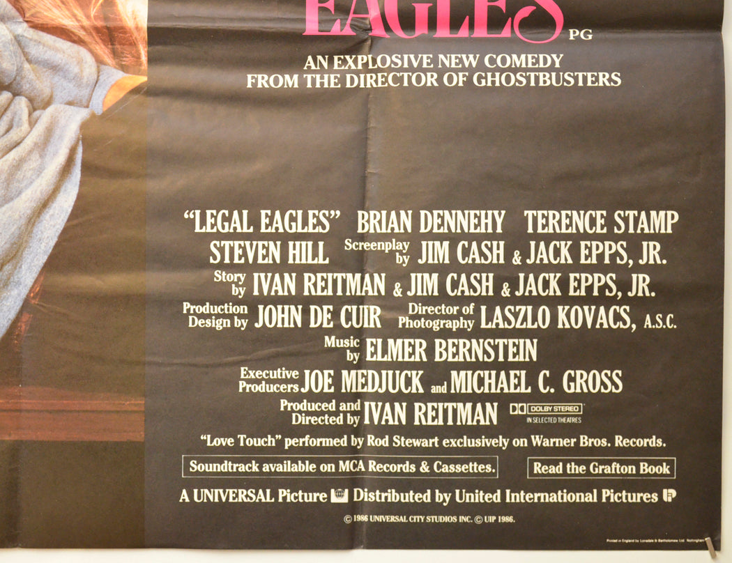 LEGAL EAGLES (Bottom Right) Cinema Quad Movie Poster