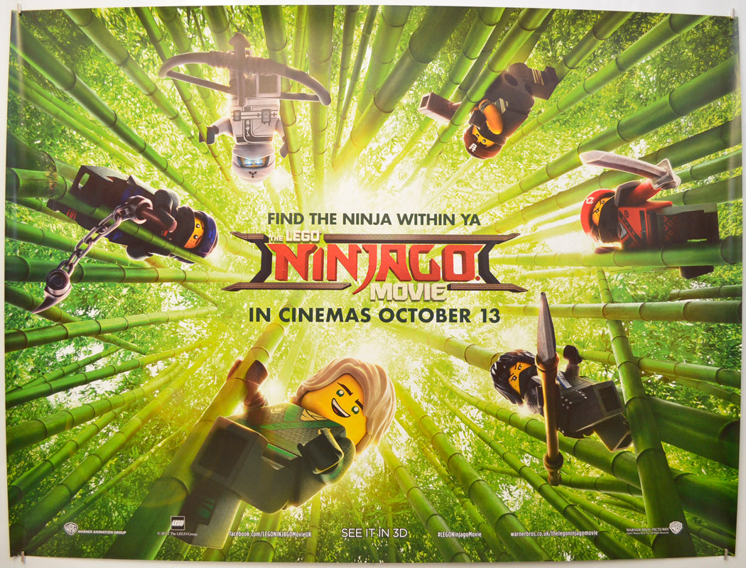 The Lego Ninjago Movie (Teaser / Advance Version) Original Quad Poster - Film Poster - Movie Poster