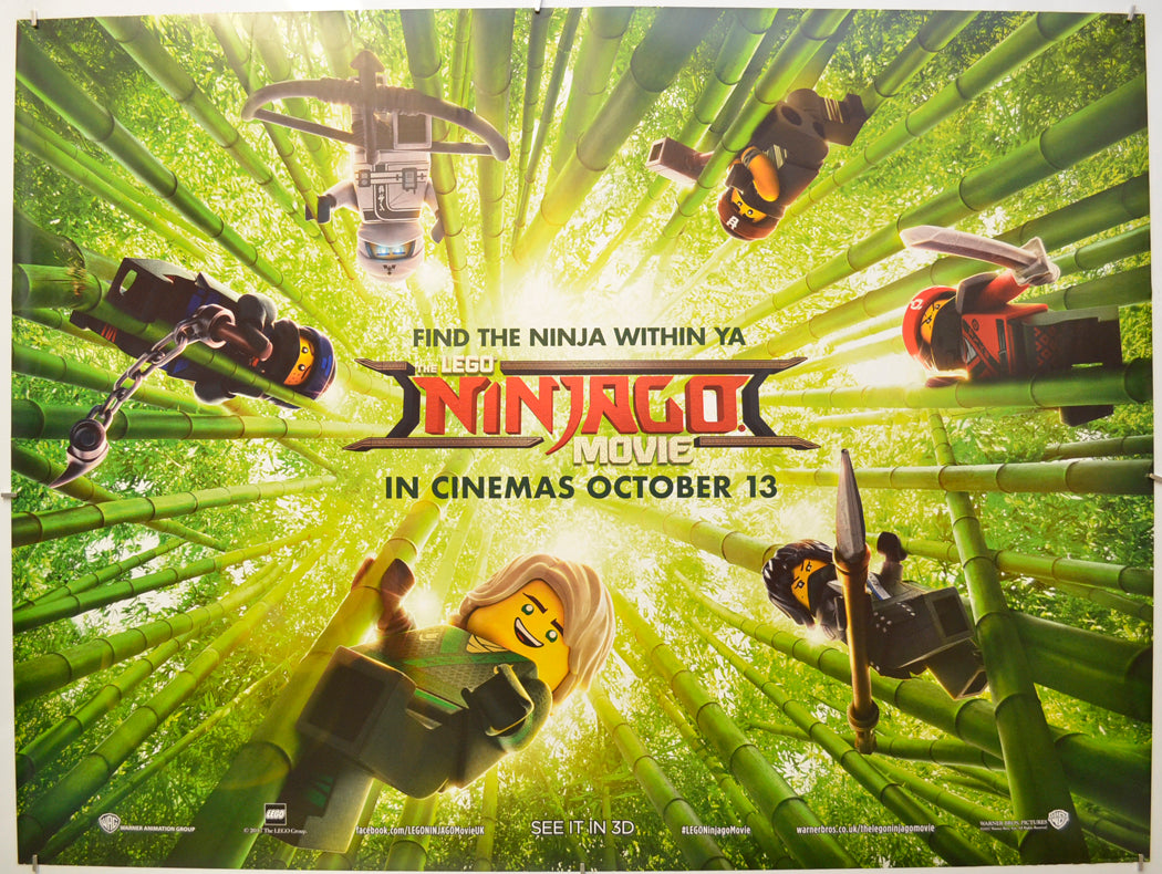 The Lego Ninjago Movie (Teaser / Advance Version) Original Quad Poster - Film Poster - Movie Poster
