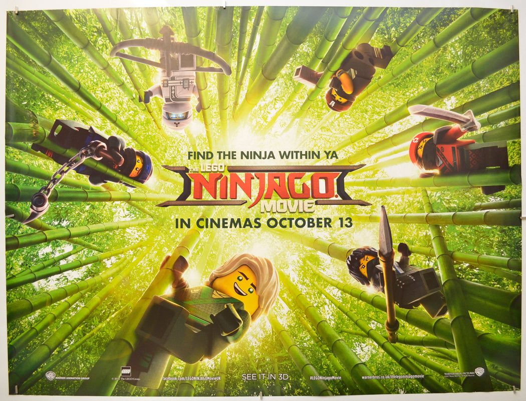 The Lego Ninjago Movie (Teaser / Advance Version) Original Quad Poster - Film Poster - Movie Poster