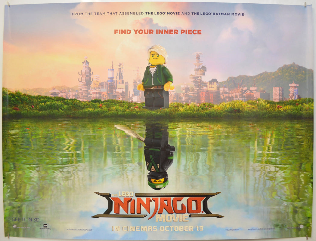 The Lego Ninjago Movie (Teaser / Advance Version 2) Original Quad Poster - Film Poster - Movie Poster