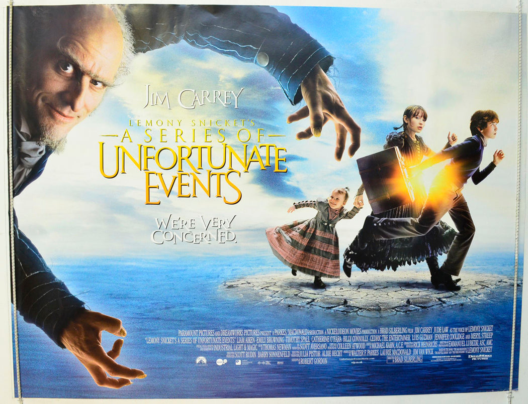 Lemony Snicket's : A Series Of Unfortunate Events Original British Quad Poster - Film Poster - Movie Poster