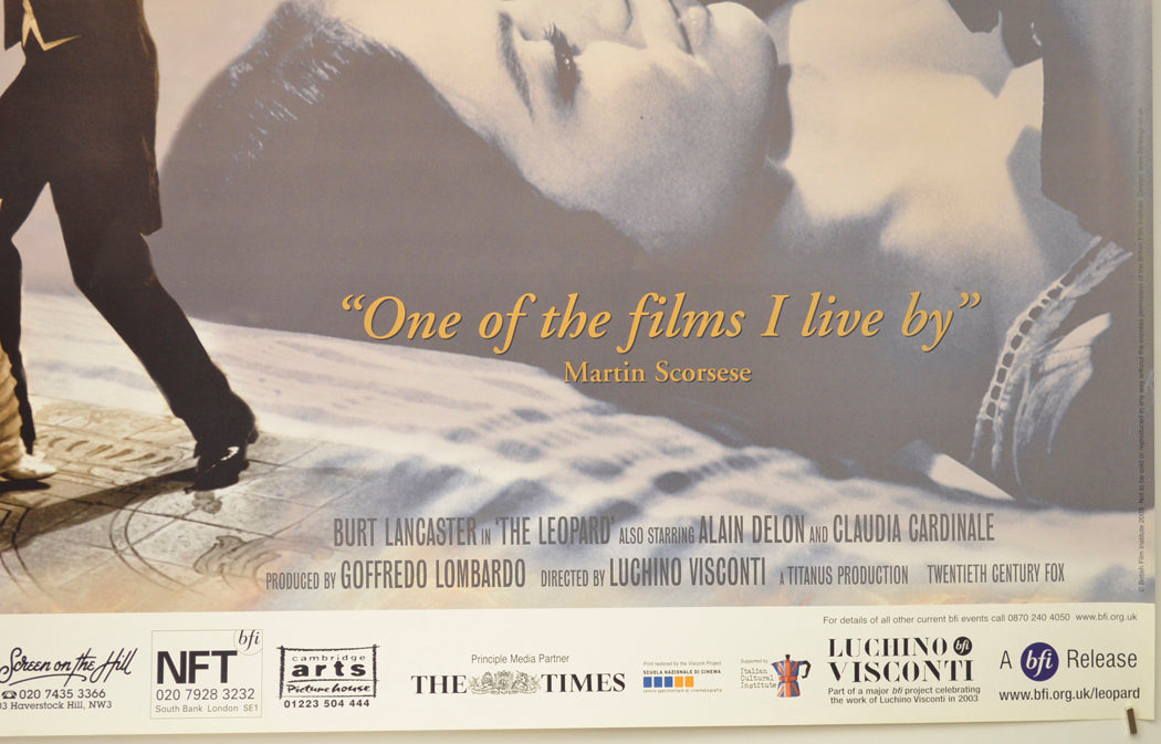 THE LEOPARD (Bottom Right) Cinema Quad Movie Poster