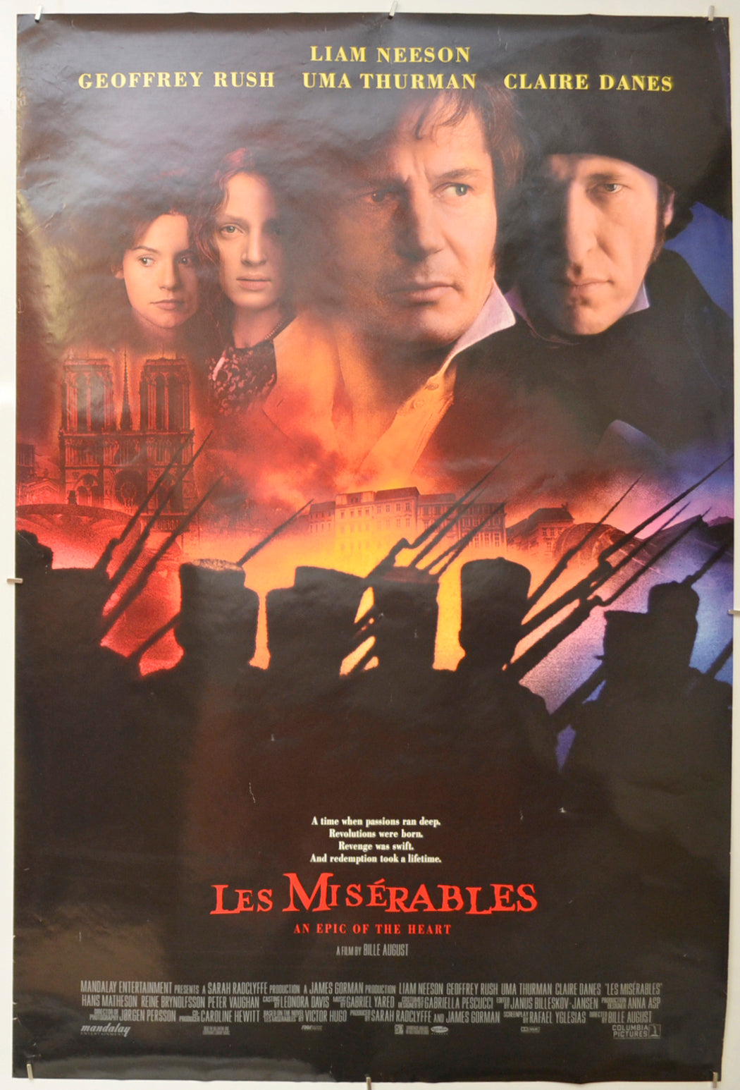 Les Miserables (Version B) Original One Sheet Poster - Film Poster - Movie Poster