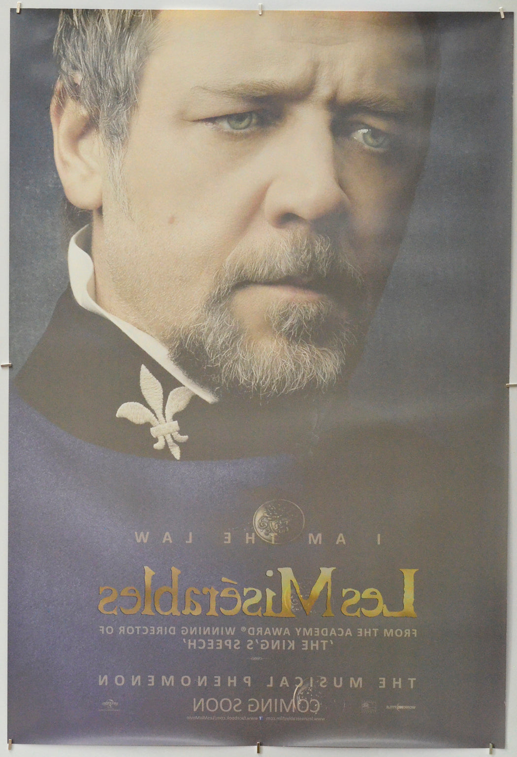 Les Miserables (Back) Cinema One Sheet Movie Poster