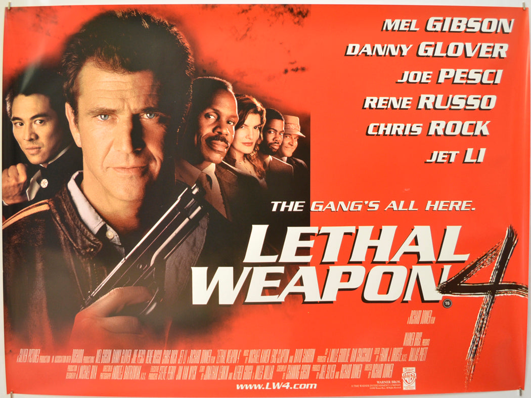 Lethal Weapon 4 Original Quad Poster - Film Poster - Movie Poster