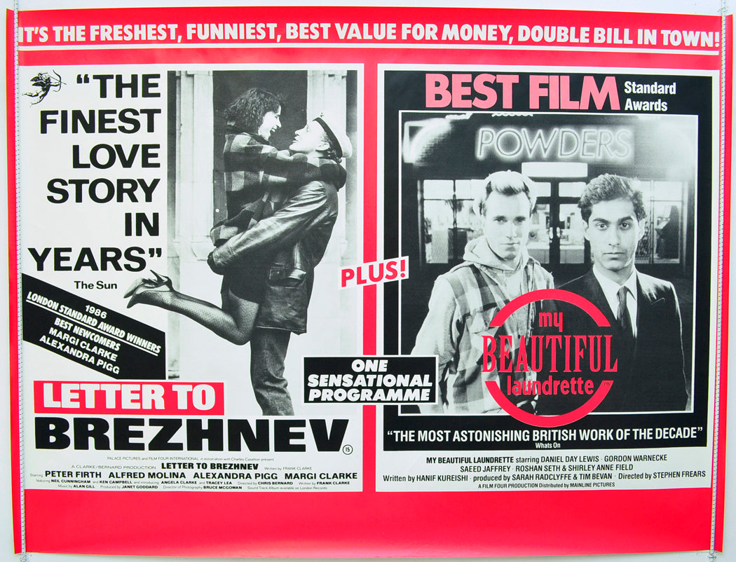 Letter To Brezhnev / My Beautiful Laundrette (Double Bill) Original Quad Poster - Film Poster - Movie Poster