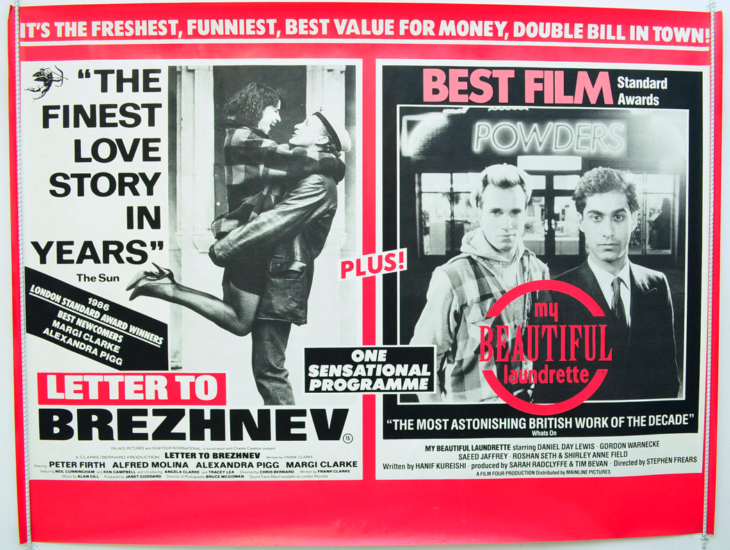 Letter To Brezhnev / My Beautiful Laundrette (Double Bill) Original Quad Poster - Film Poster - Movie Poster