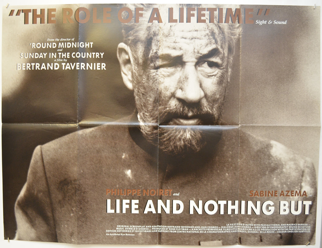Life And Nothing But (a.k.a. La vie et rien d'autre) Original Quad Poster - Film Poster - Movie Poster