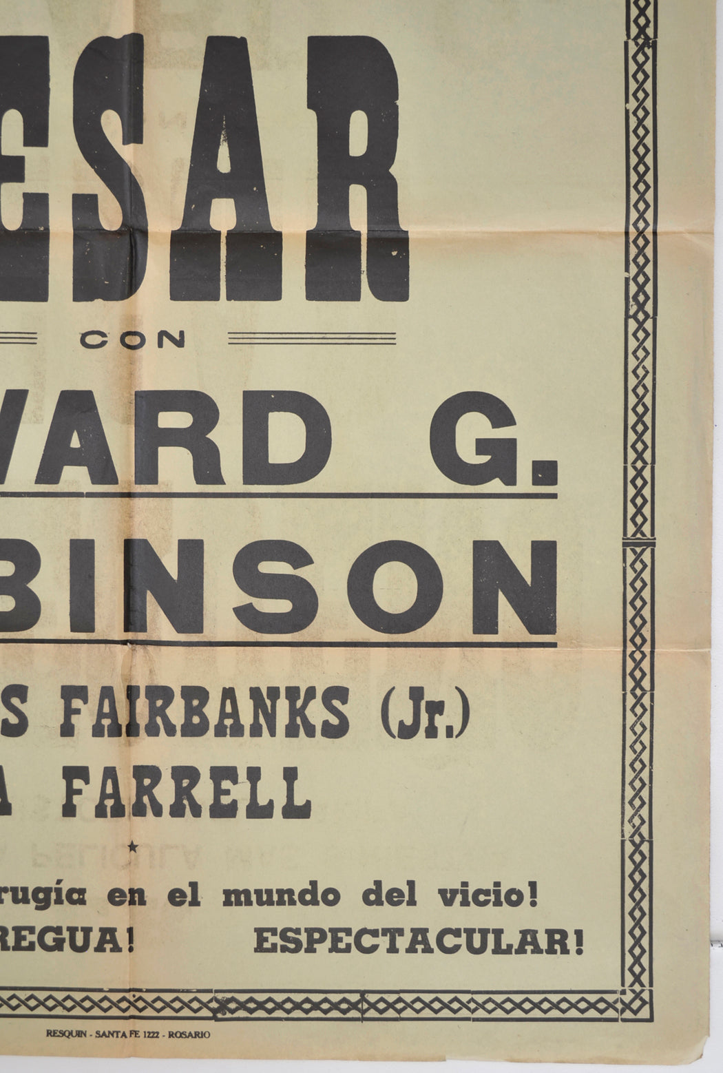 LITTLE CAESAR (Bottom Right) Argentina Movie Poster