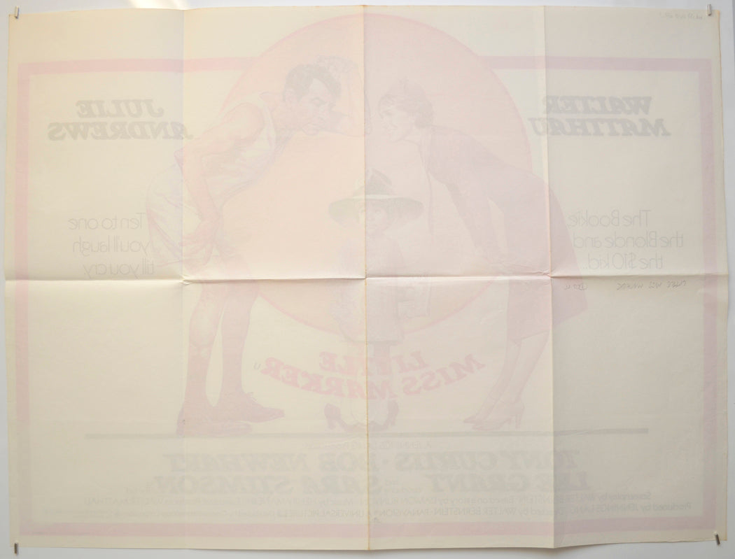 LITTLE MISS MARKER (Back) Cinema Quad Movie Poster