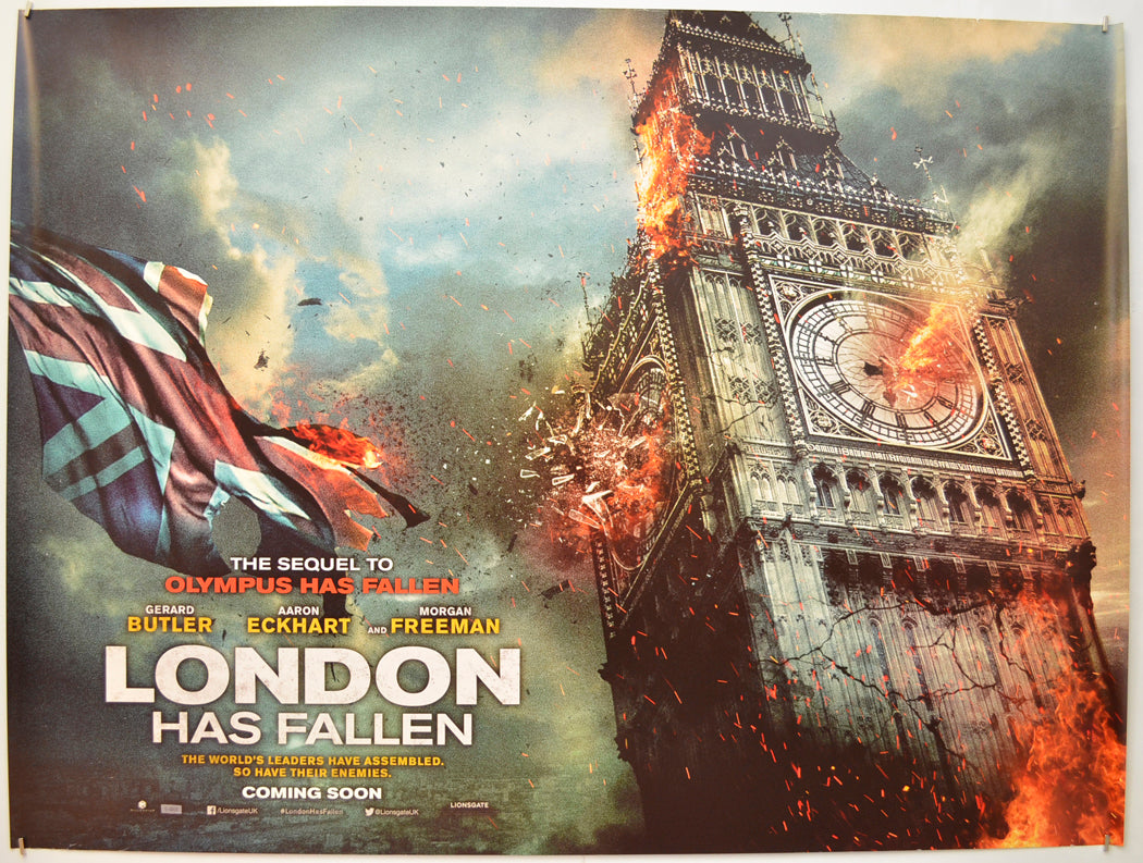 London Has Fallen (Big Ben Teaser / Advance Version) Original Quad Poster - Film Poster - Movie Poster