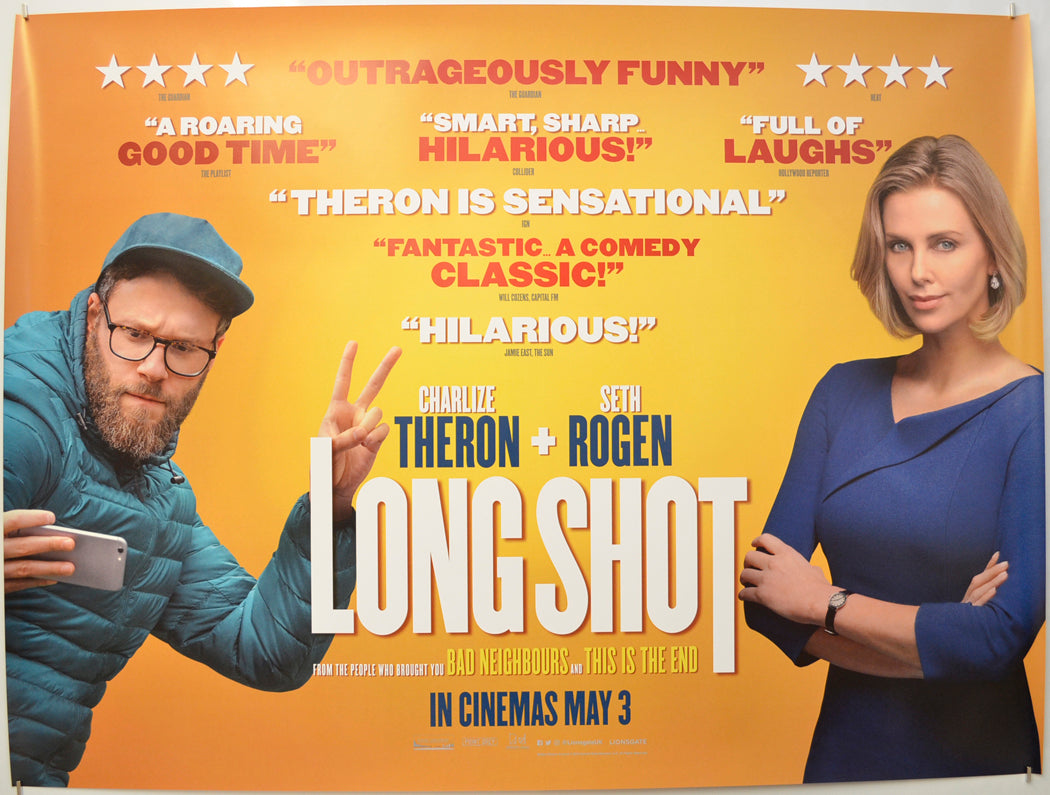 Long Shot (Reviews Version) Original Quad Poster - Film Poster - Movie Poster