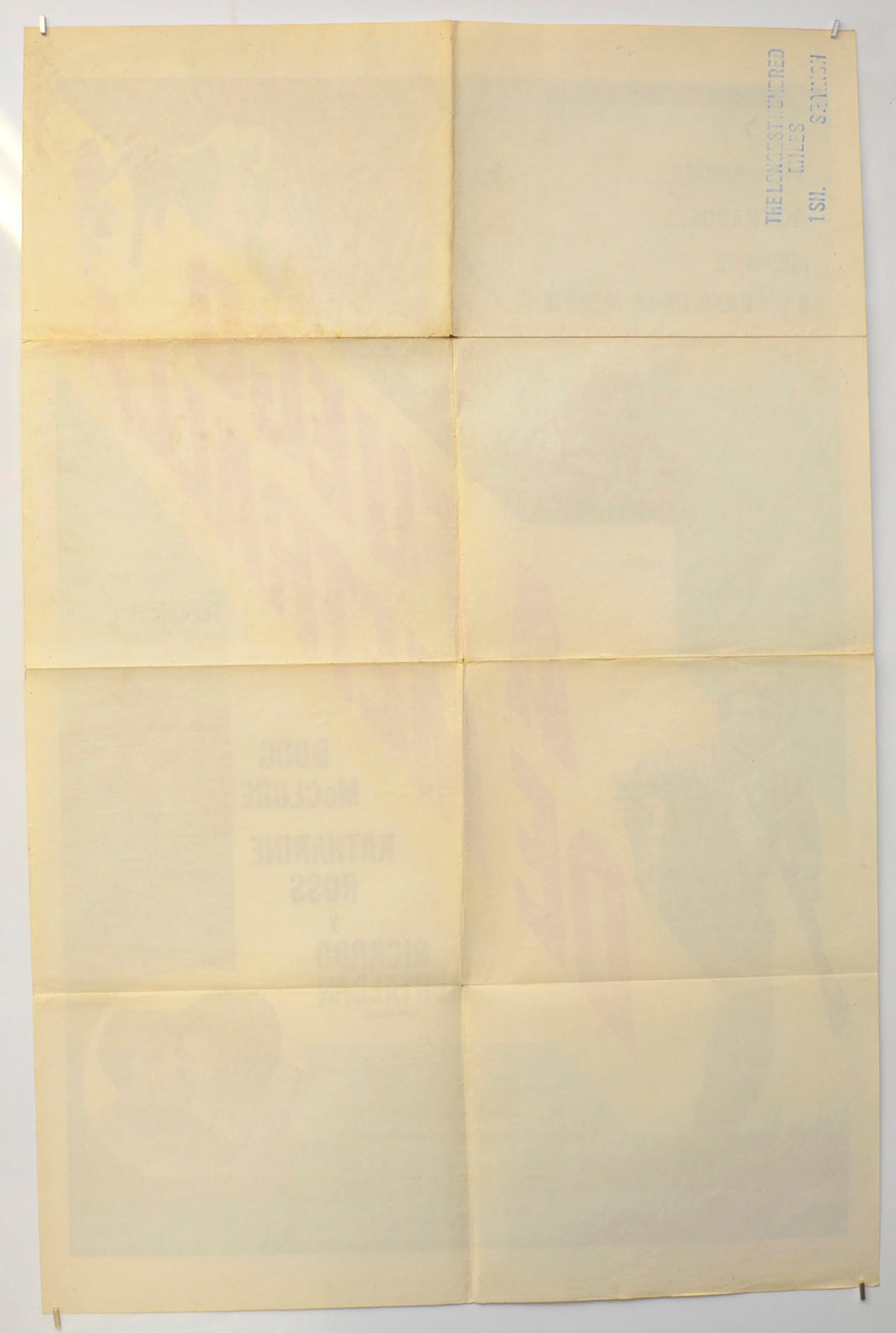 THE LONGEST HUNDRED MILES (Back) Cinema One Sheet Movie Poster