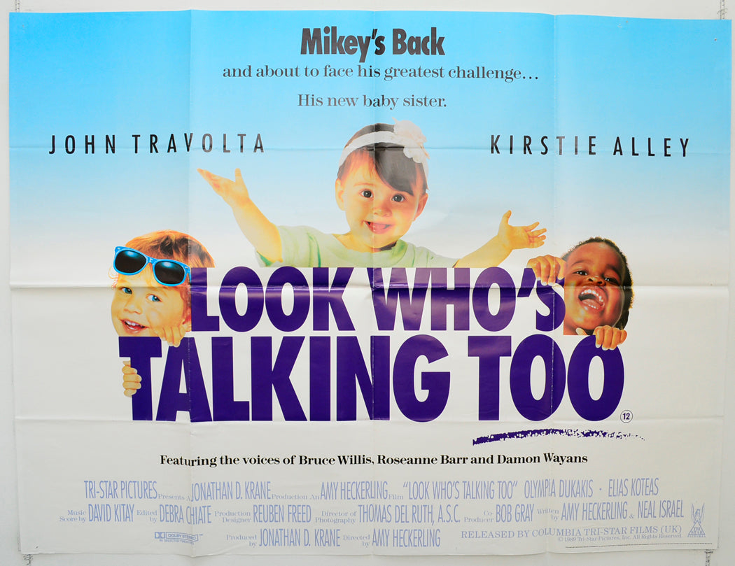 Look Who's Talking Too Original Quad Poster - Film Poster - Movie Poster