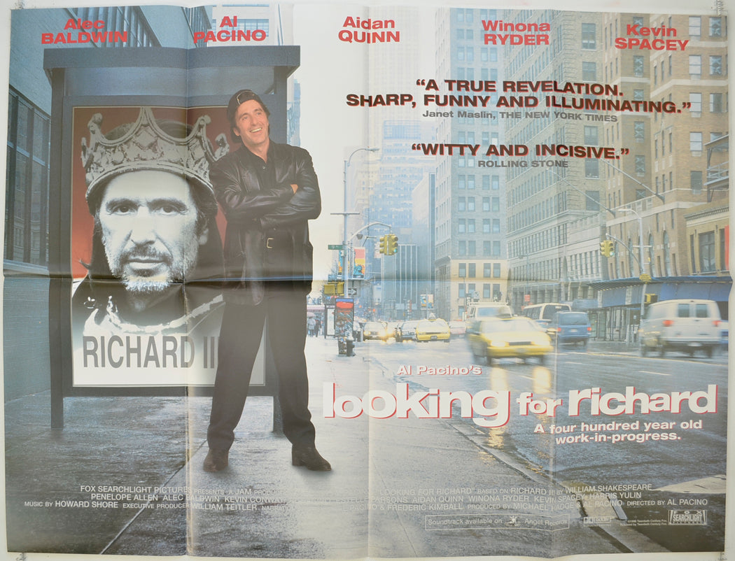 Looking For Richard Original Quad Poster - Film Poster - Movie Poster