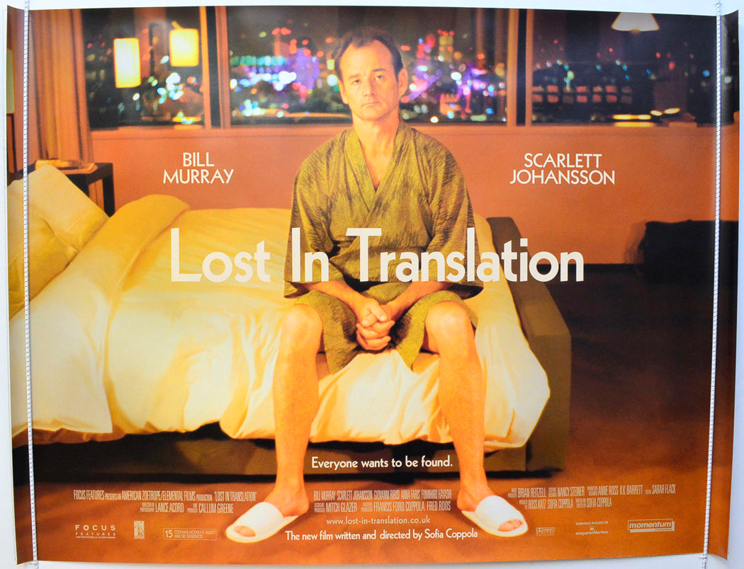 Lost In Translation Original British Quad Poster - Film Poster - Movie Poster