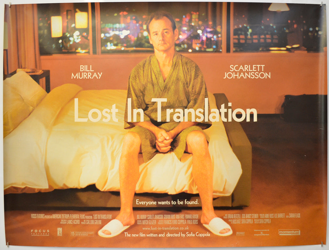 Lost In Translation Original Quad Poster - Film Poster - Movie Poster