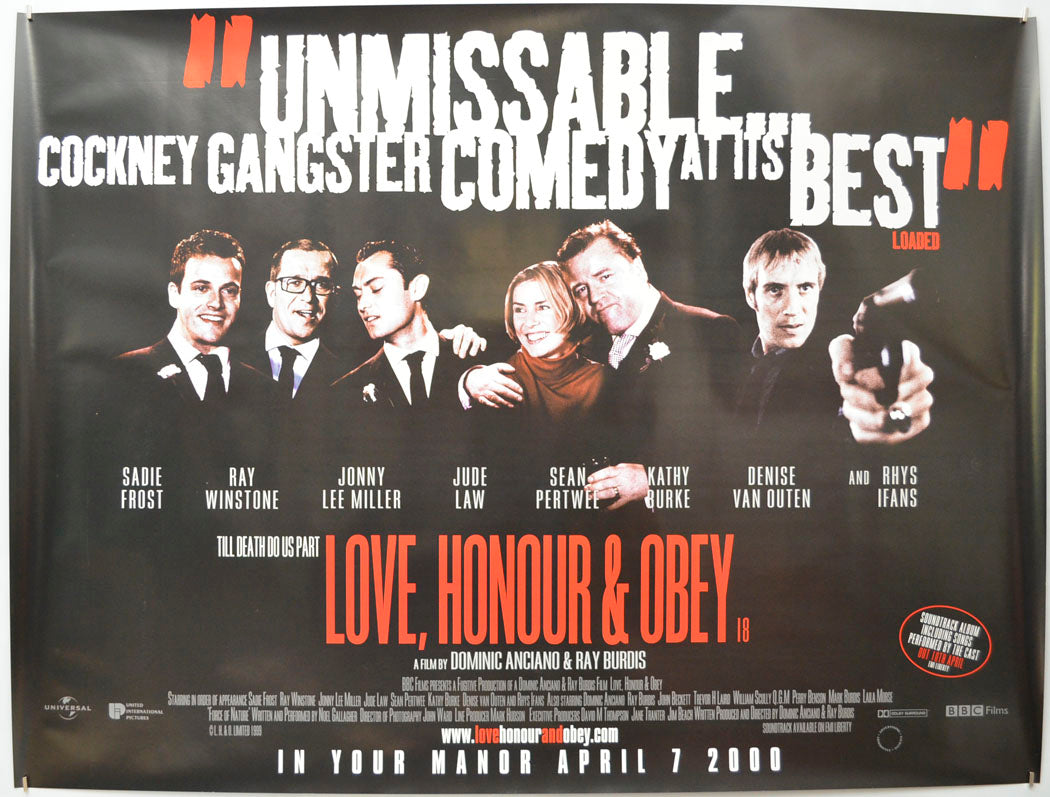 Love, Honour and Obey Original Quad Poster - Film Poster - Movie Poster