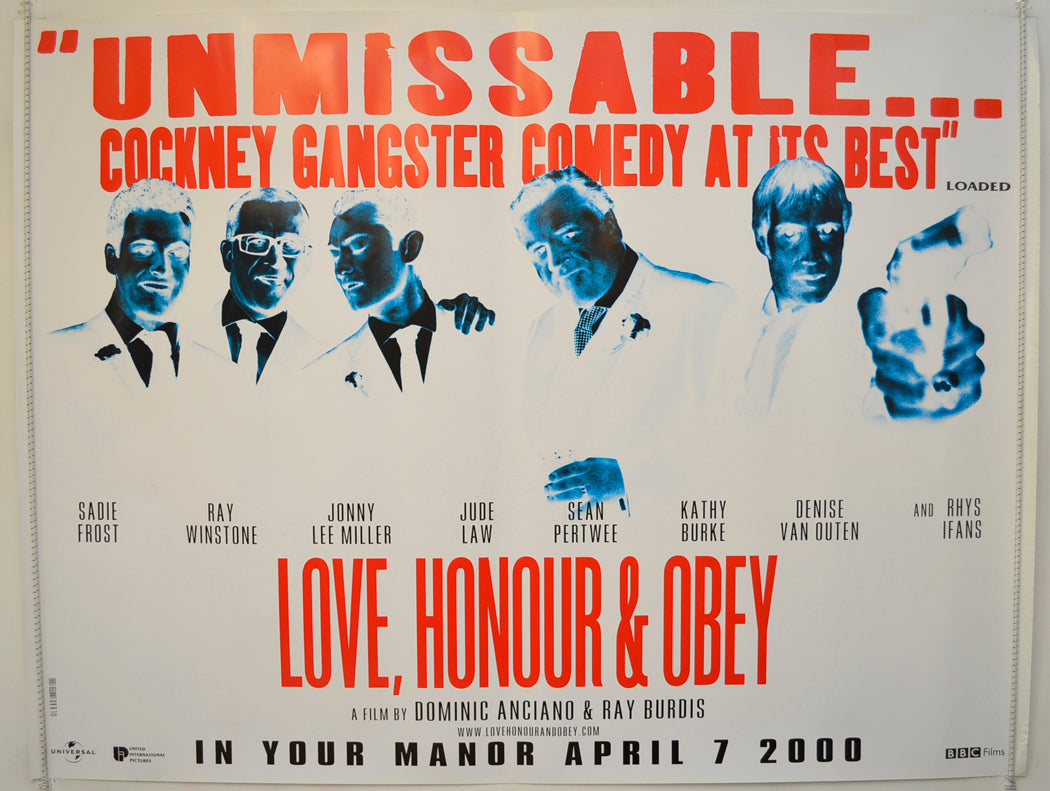 Love, Honour and Obey (Teaser / Advance Version) Original Quad Poster - Film Poster - Movie Poster