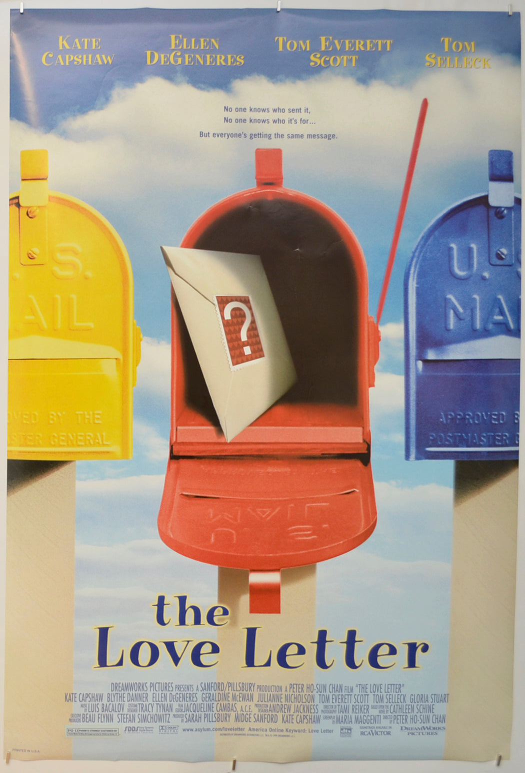 The Love Letter Original One Sheet Poster - Film Poster - Movie Poster