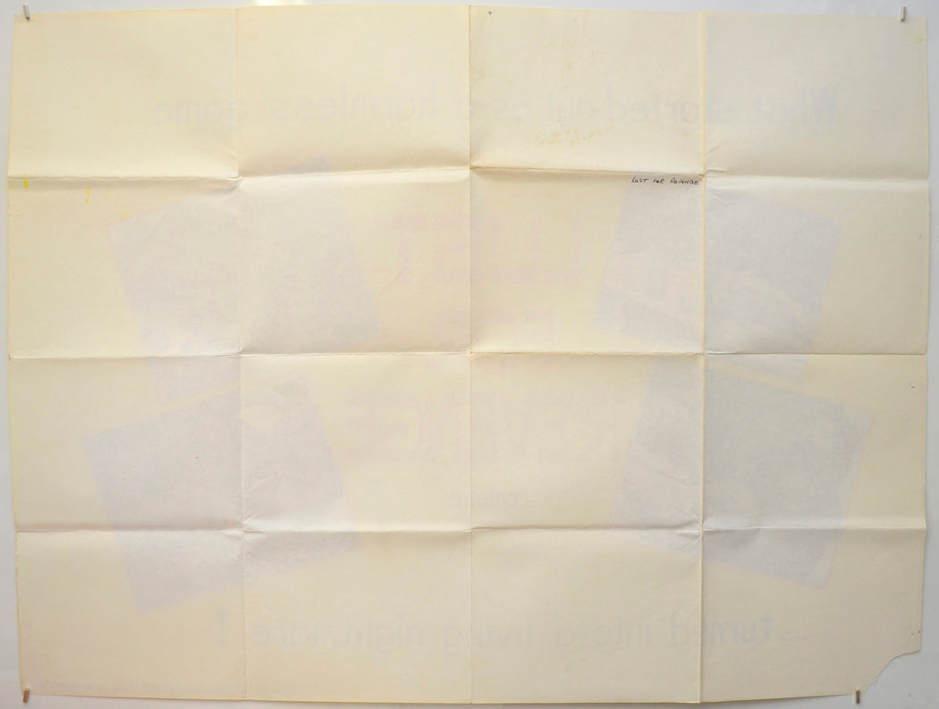 LUST FOR REVENGE (Back) Cinema Quad Movie Poster