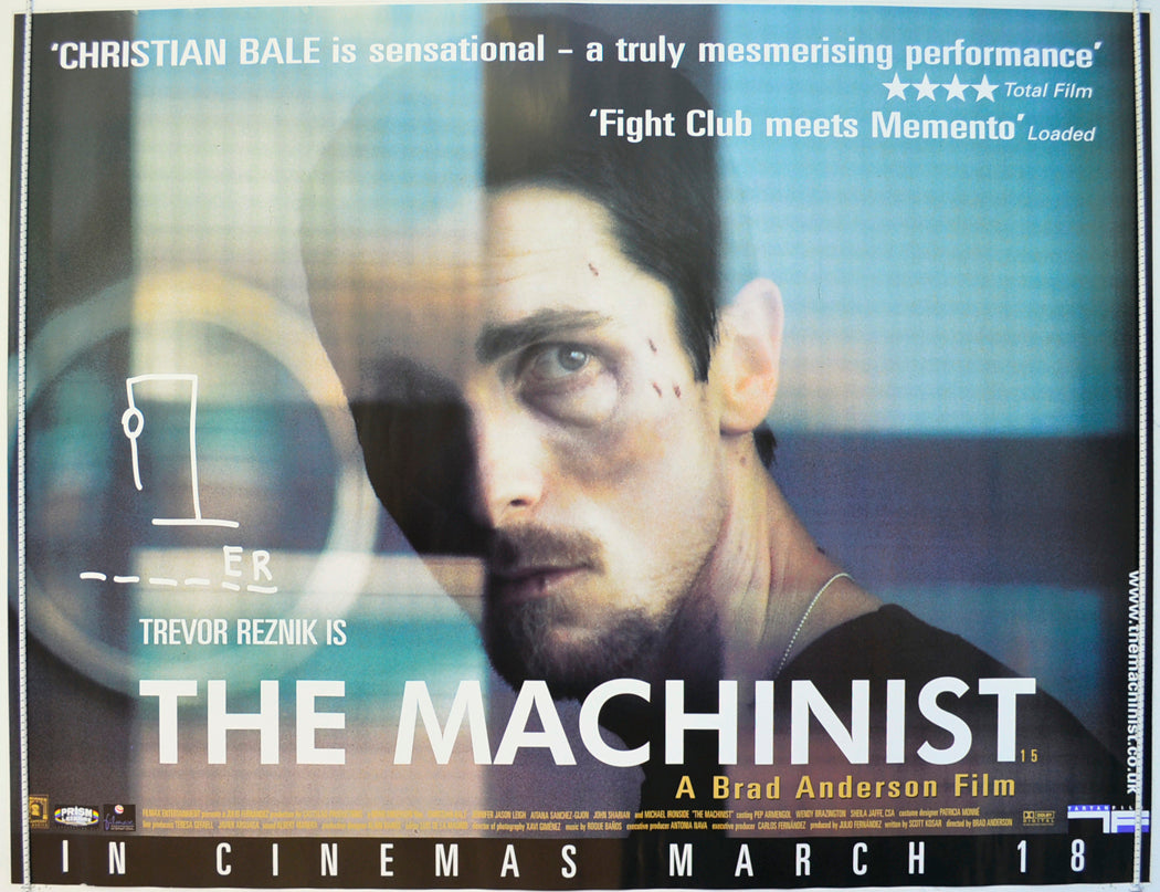 The Machinist Original British Quad Poster - Film Poster - Movie Poster