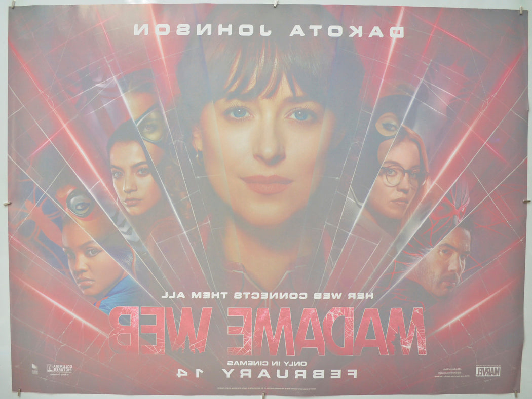 MADAME WEB (Back) Cinema Quad Movie Poster