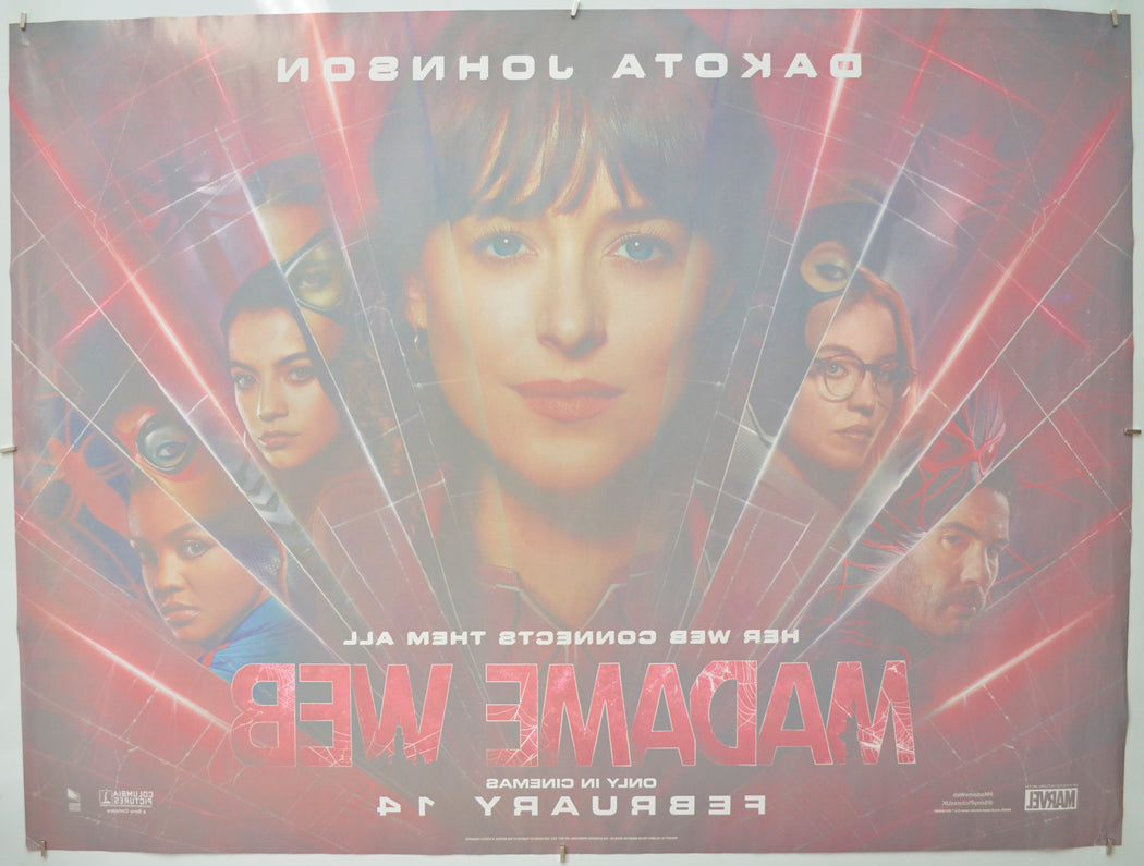 MADAME WEB (Back) Cinema Quad Movie Poster
