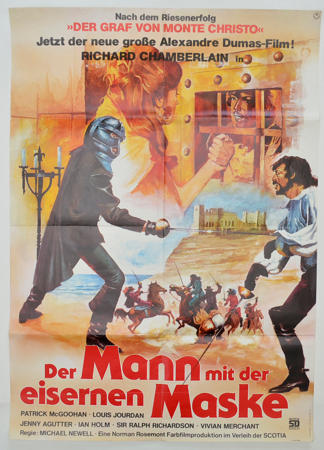 The Man In The Iron Mask Original German Poster - Film Poster - Movie Poster