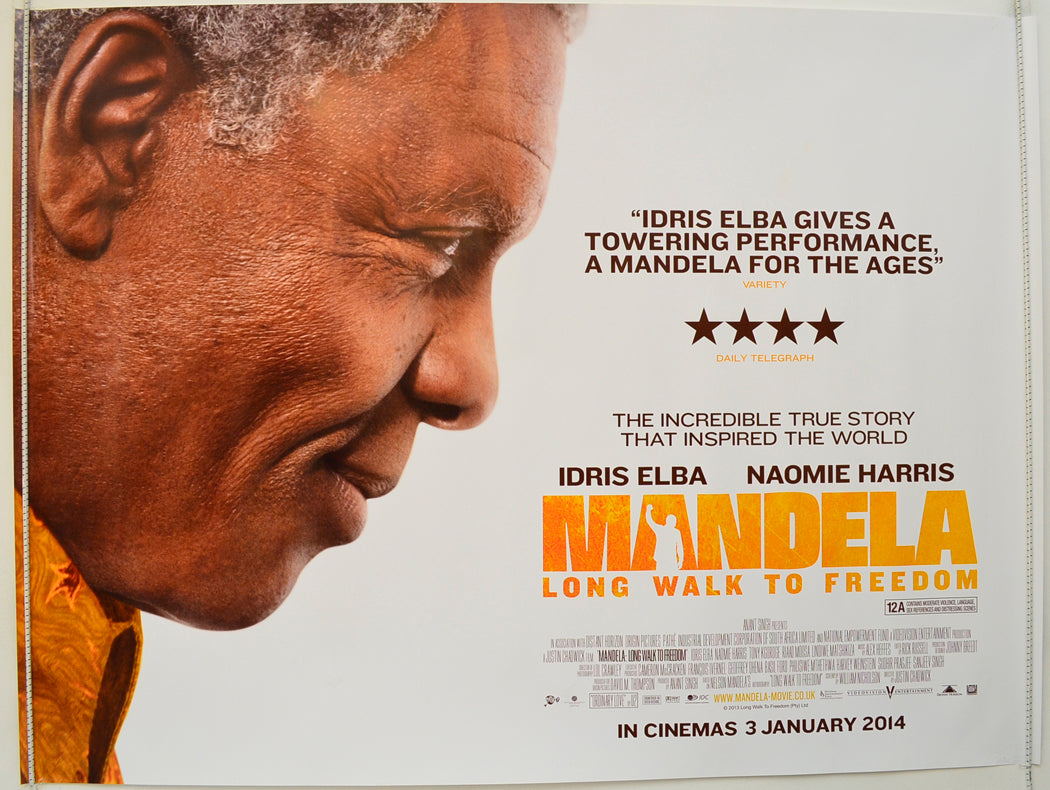 Mandela : Long Walk To Freedom Original Quad Poster - Film Poster - Movie Poster