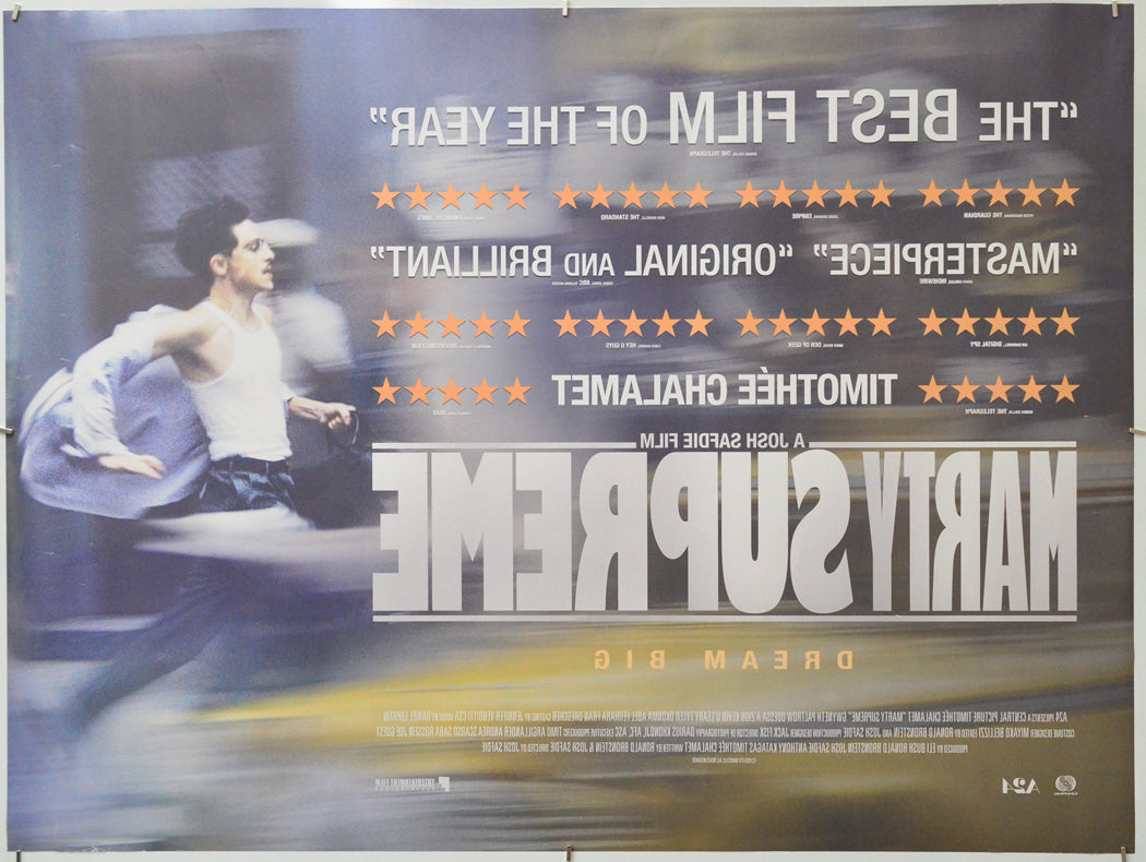Marty Supreme (Back) Cinema Quad Movie Poster