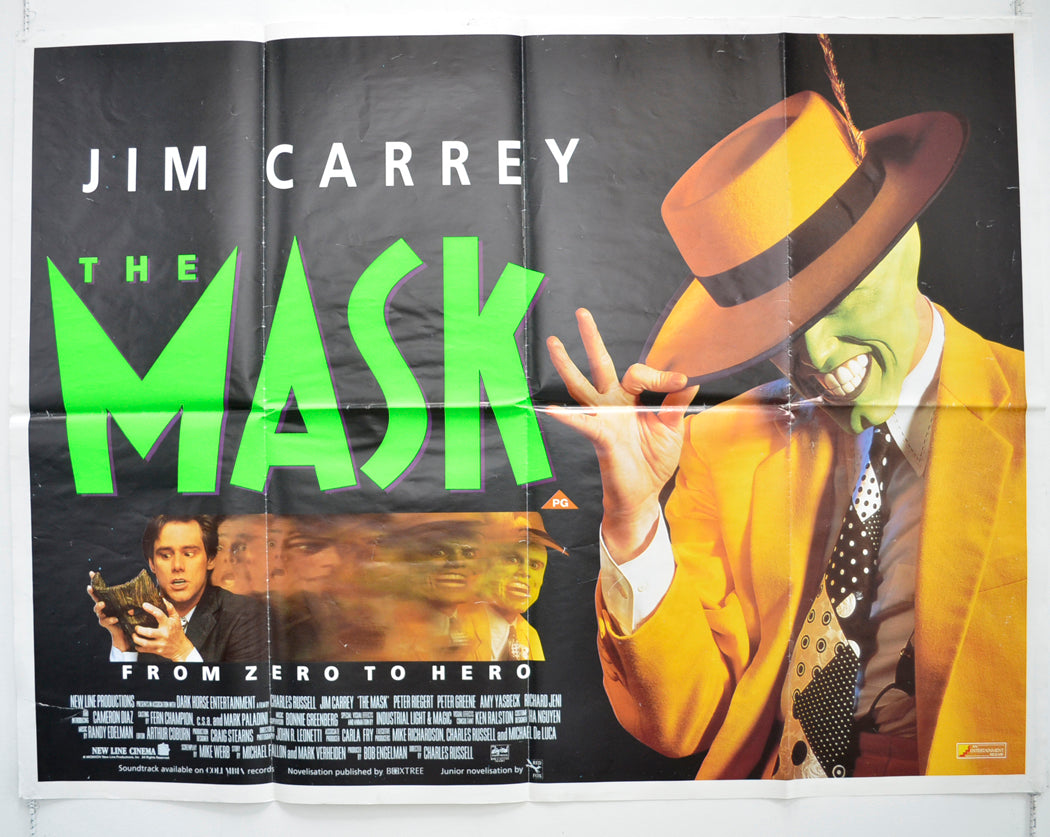 The Mask Original British Quad Poster - Film Poster - Movie Poster